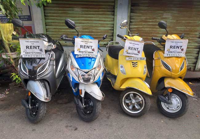 two wheeler rent near me