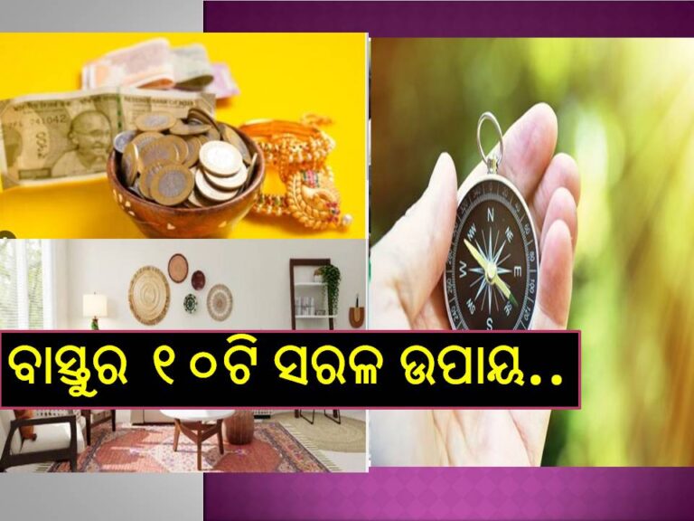 ବାସ୍ତୁର ୧୦ଟି ସରଳ ଉପାୟ, ପାଳନ କଲେ ଘରେ କେବେ ହେବନି ଧନ ଅଭାବ,ରହିବନି ବାସ୍ତୁ ଦୋଷ..