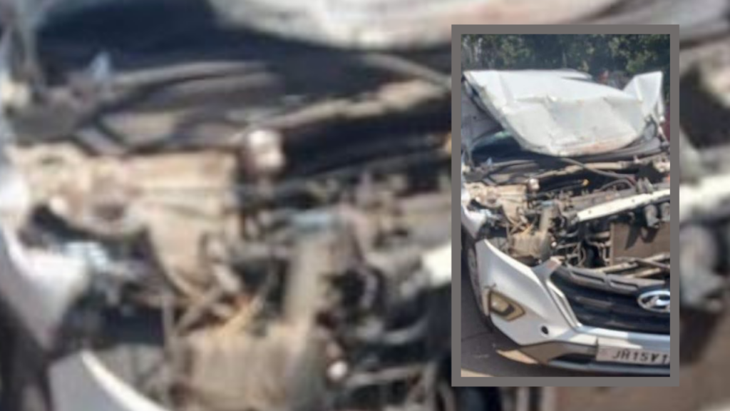 ଟ୍ରକକୁ ପିଟିଲା କାର, ଚାଳକ ଆହତ