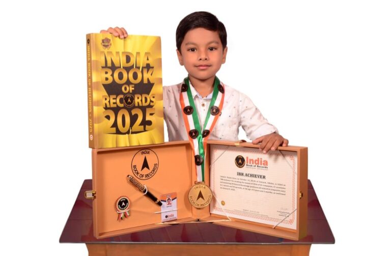 ଇଣ୍ଡିଆ ବୁକ୍ ଅଫ୍ ରେକର୍ଡସରେ ଶିଶୁ ପ୍ରତିଭା ଲକସିଭ୍ 