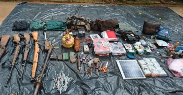 ପାହାଡ ଉପରୁ ମାଓ କ୍ୟାମ୍ପ ଠାବ, ଖସି ପଳାଇଲେ ମାଓବାଦୀ