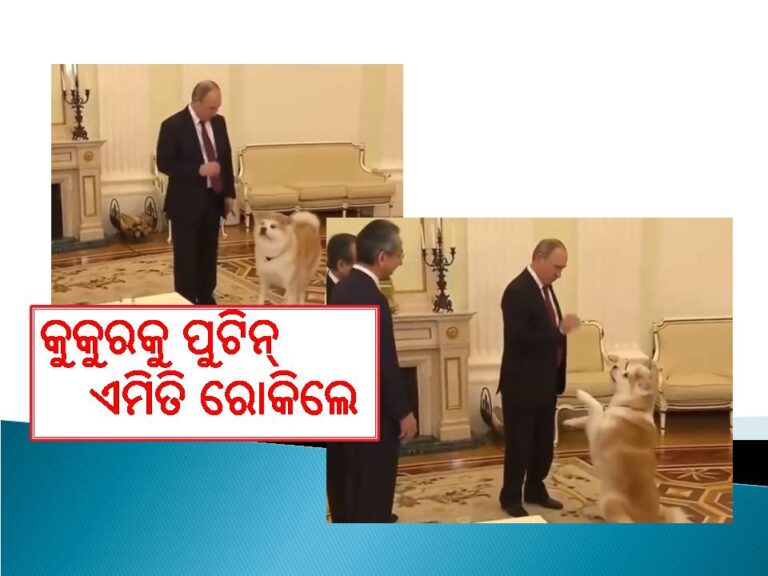 କୌତୁକିଆ ଭିଡ଼ିଓ; ନିଜ କୁକୁରକୁ ପୁଟିନ୍‍ ଏମିତି ରୋକିଲେ