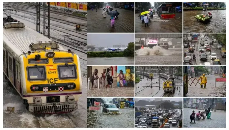 ବର୍ଷାରେ ବେହାଲ ମୁମ୍ବଇ; ରାସ୍ତାରେ ପାଣି