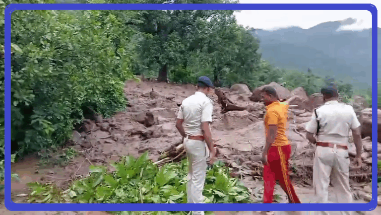 ବର୍ଷା ପରେ ଭୂସ୍ଖଳନ, ବାପପୁଅ ନିଖୋଜ