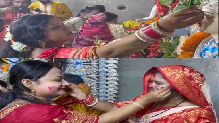 ବିଜୟା ଦଶମୀରେ ସିନ୍ଦୂର ଖେଳି ସୁଖ, ଶାନ୍ତି ଓ ସମୃଦ୍ଧି କାମନା କଲେ ମହିଳା