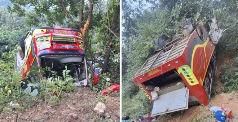 ଘାଟିକୁ ଖସିଲା ଯାତ୍ରୀବାହୀ ବସ୍ , ଚାଲିଗଲା ୯ ଜୀବନ