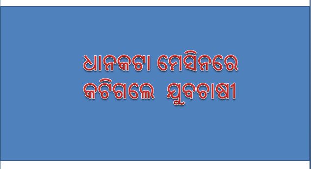 ଧାନ କଟା ମେସିନରେ କଟିଗଲେ ଯୁବଚାଷୀ
